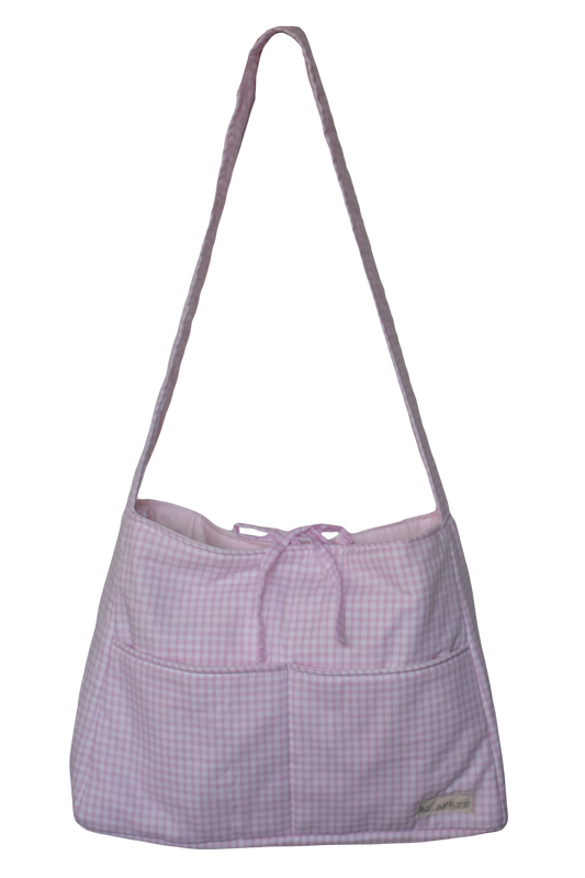 Pink Gingham Tote Bow Bag