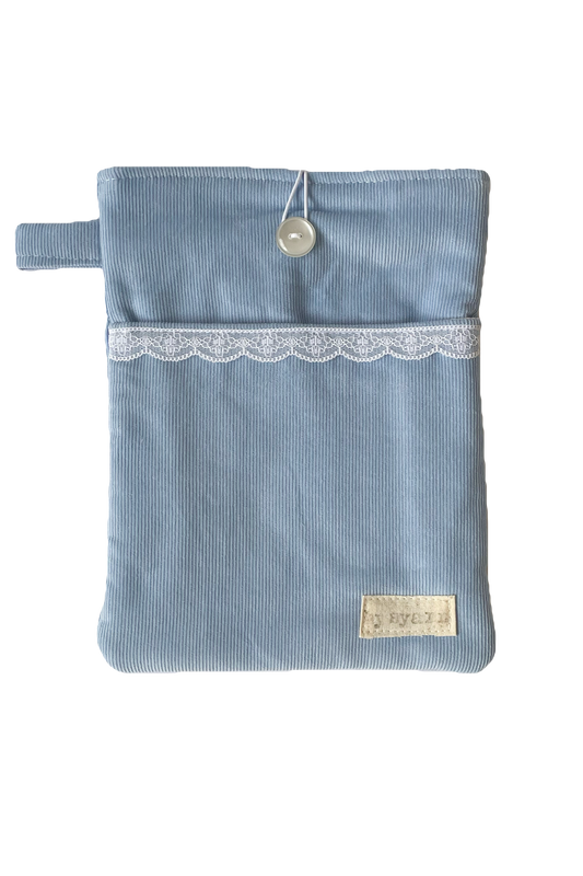 Powder Blue Book Sleeve with Pocket
