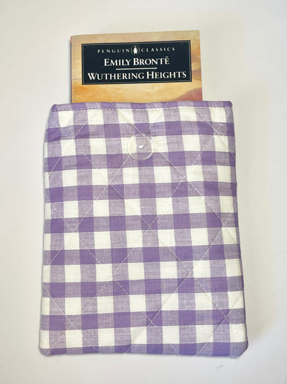 Purple Gingham E-Reader Sleeve