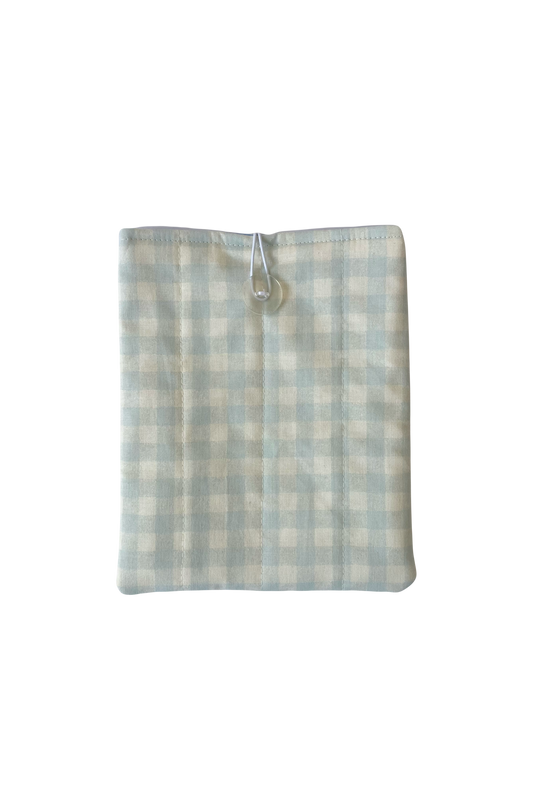 Blue Gingham E-Reader Sleeve