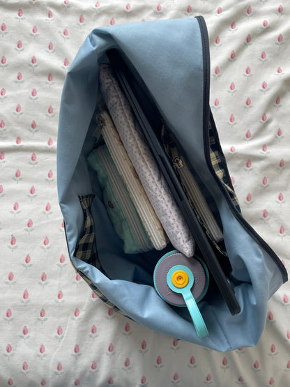 Cottage Blue Slouchy Bag