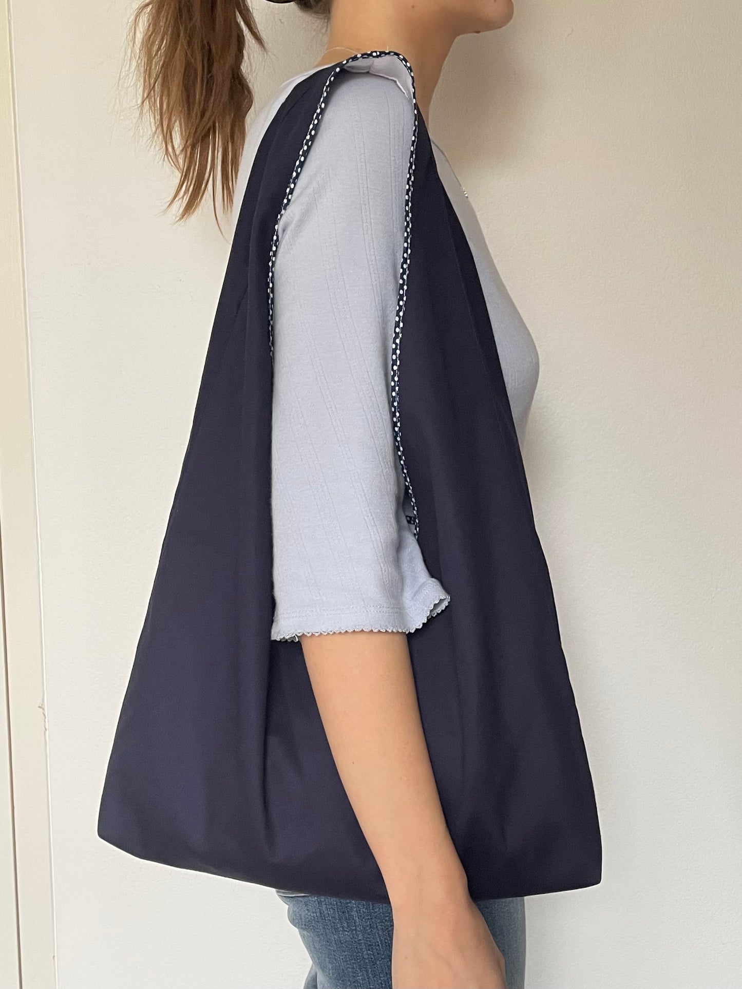Navy Slouchy Bag