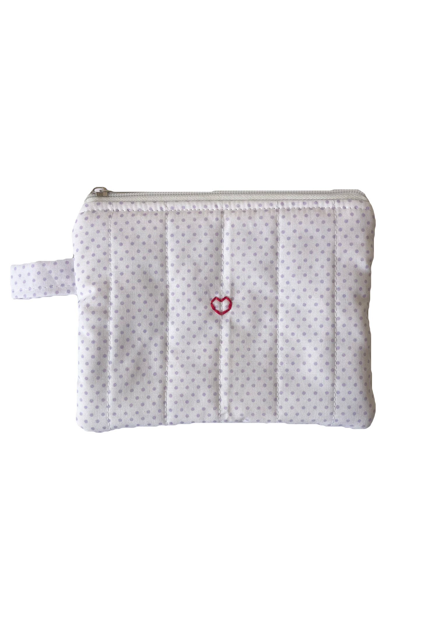 Lilac Polka Dot Carry Pouch