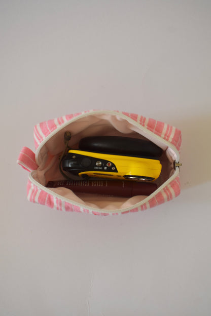 Pink Stripe Camera Pouch