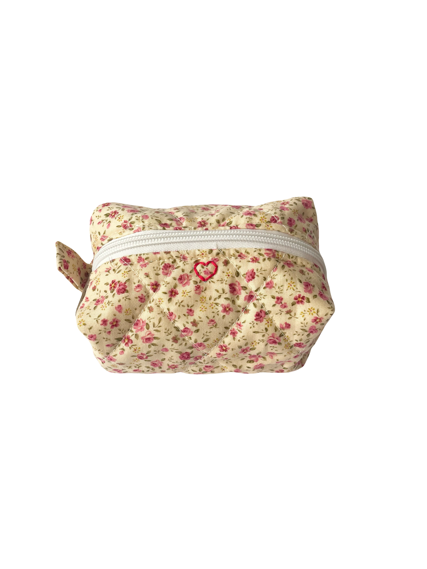 Pink Floral Mini Makeup Bag