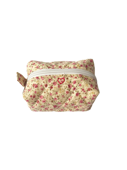 Pink Floral Mini Makeup Bag