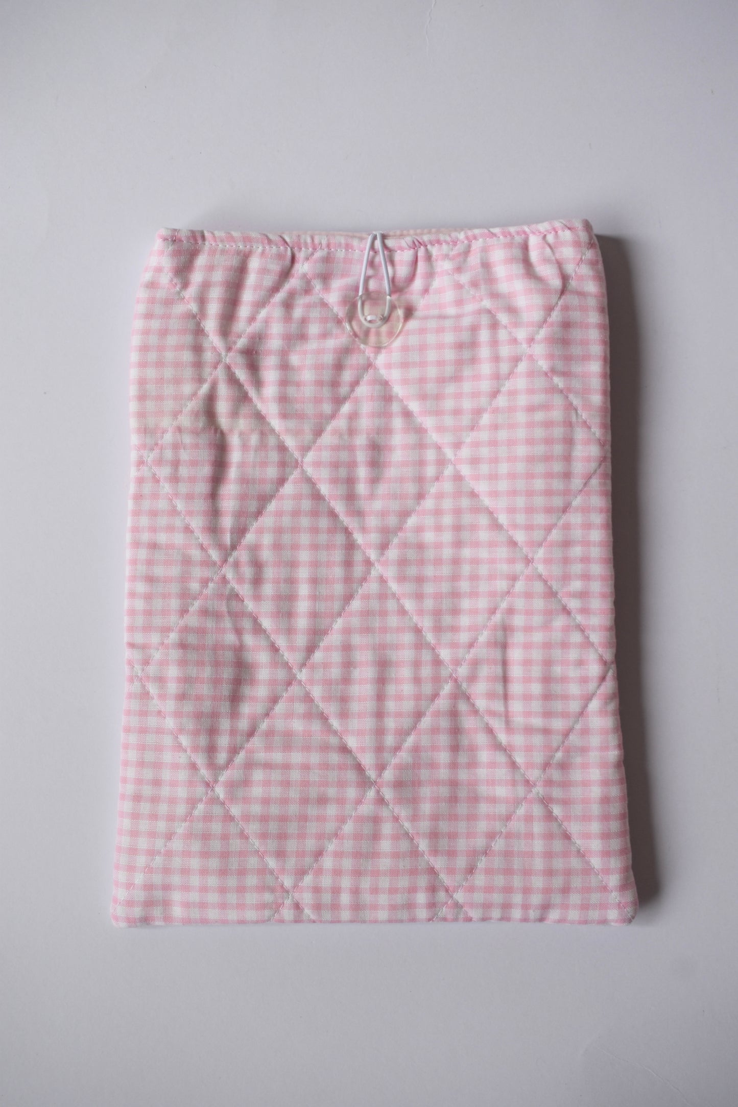 Pink Gingham Large Book Sleeve