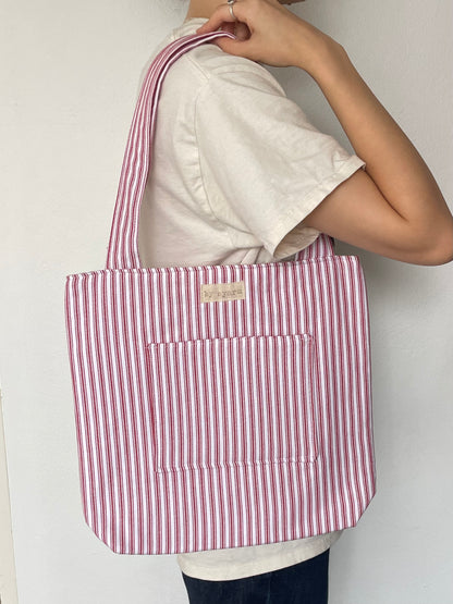 Red Stripe Everyday Tote Bag
