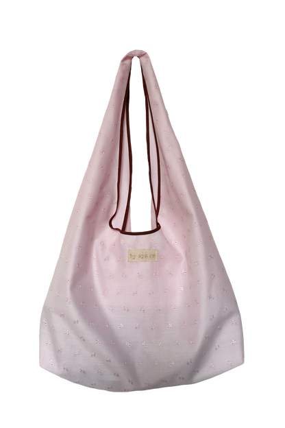 Pink Broderie Slouchy Bag
