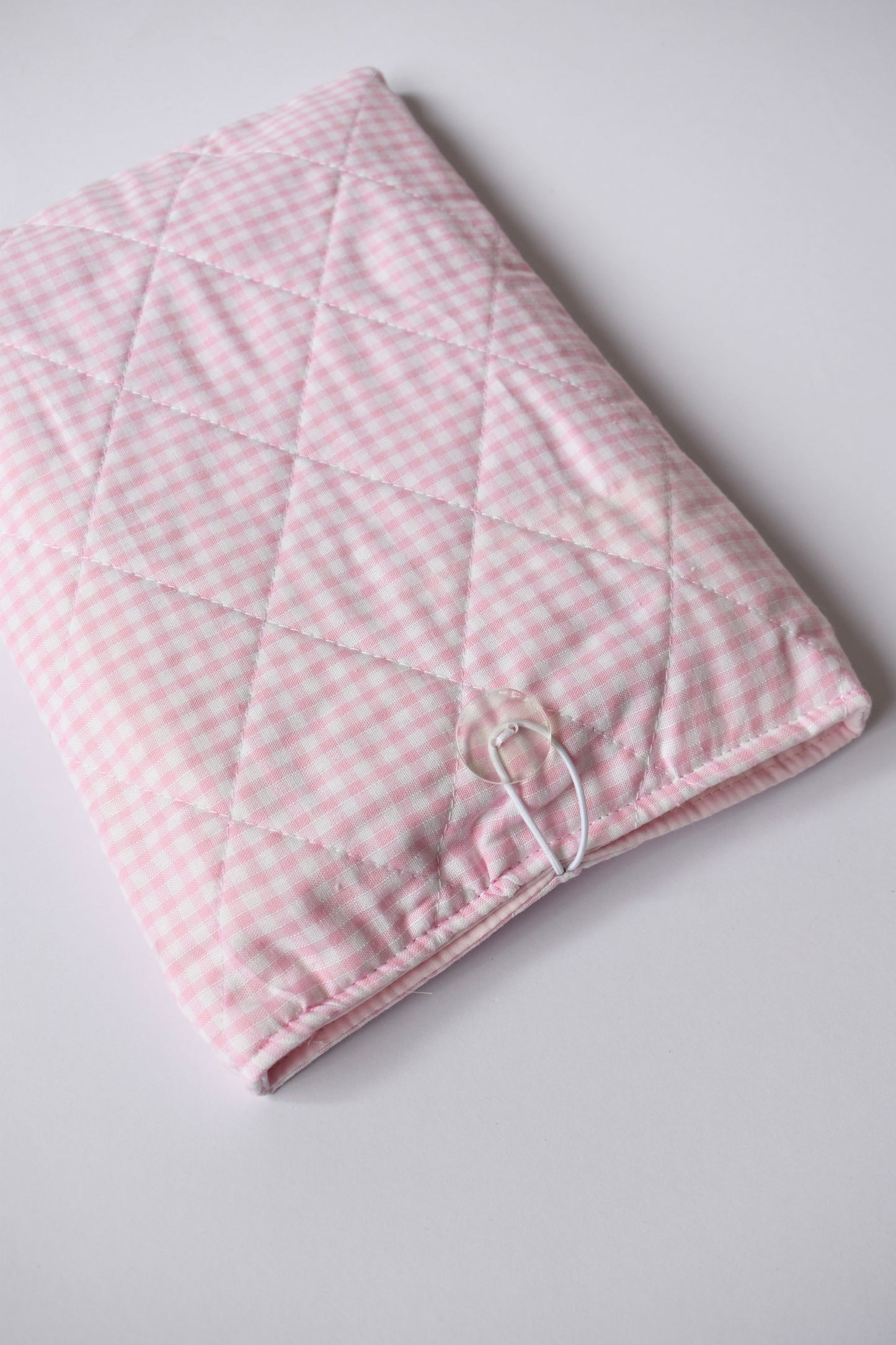 Pink Gingham Large Book Sleeve