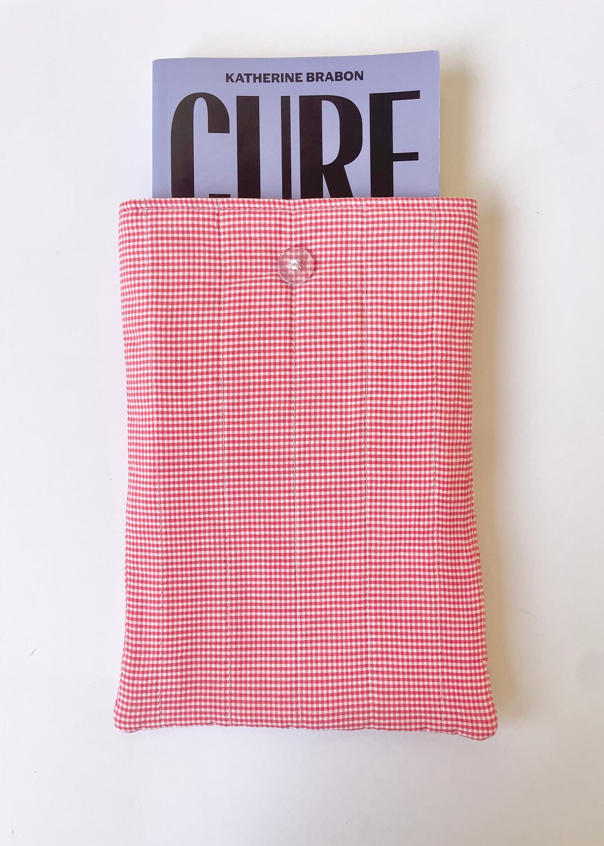 Red Gingham Large Book Sleeve