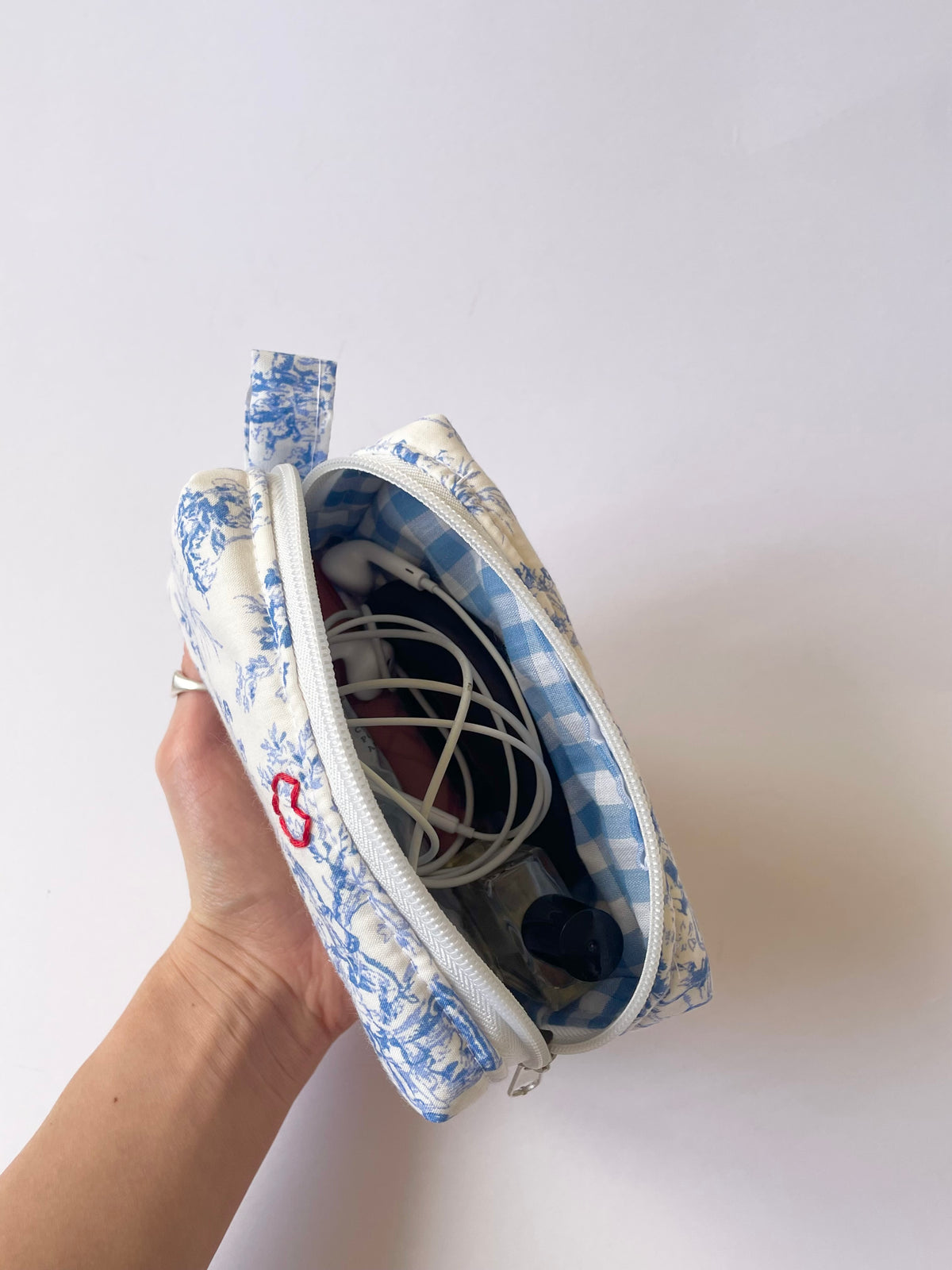 Toile De Jouy Purse Pouch