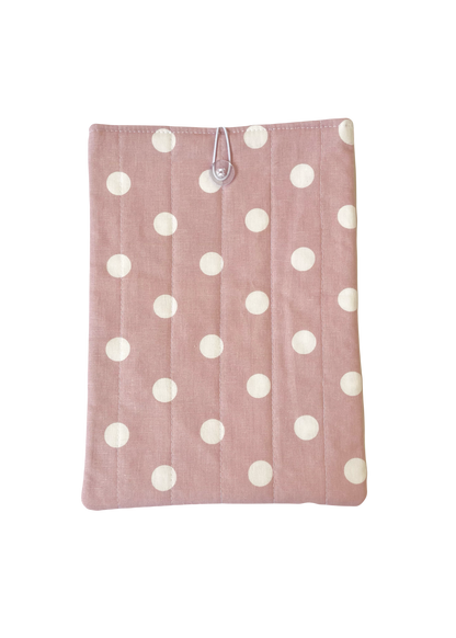 Pink Polka Dot Large Book Sleeve