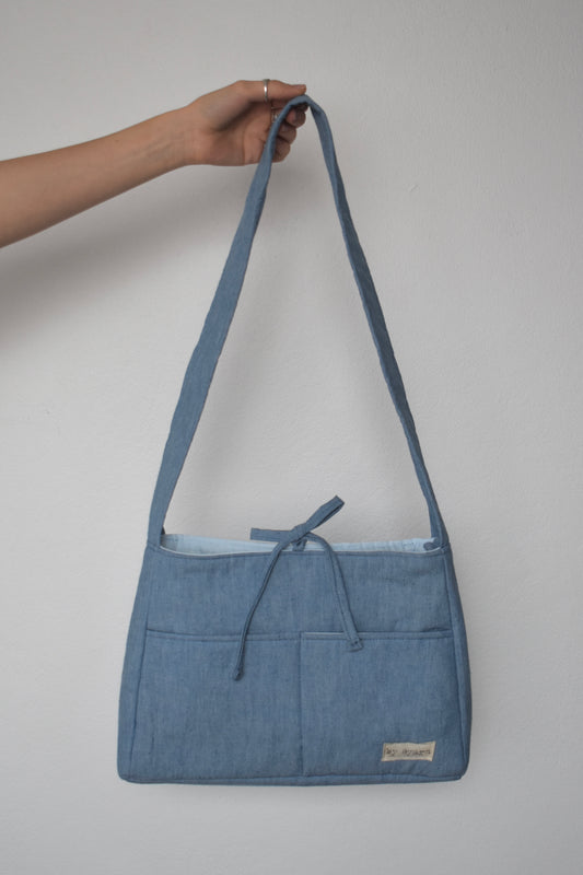 Denim Mini Bow Bag