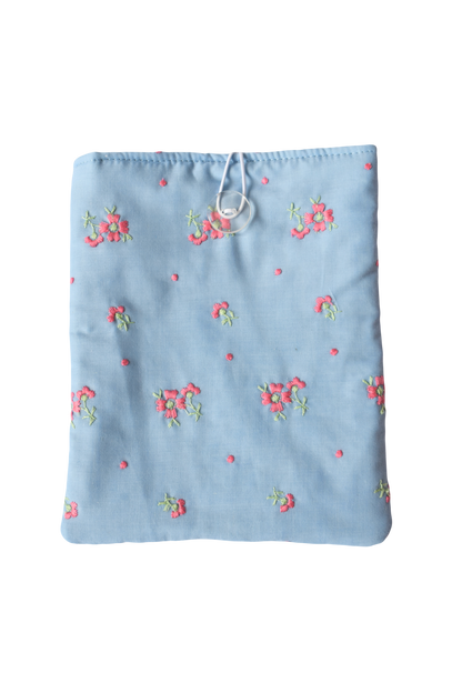 Blue Broderie E-Reader Sleeve
