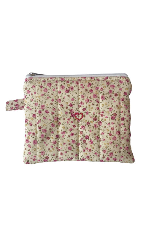 Pink Floral Carry Pouch
