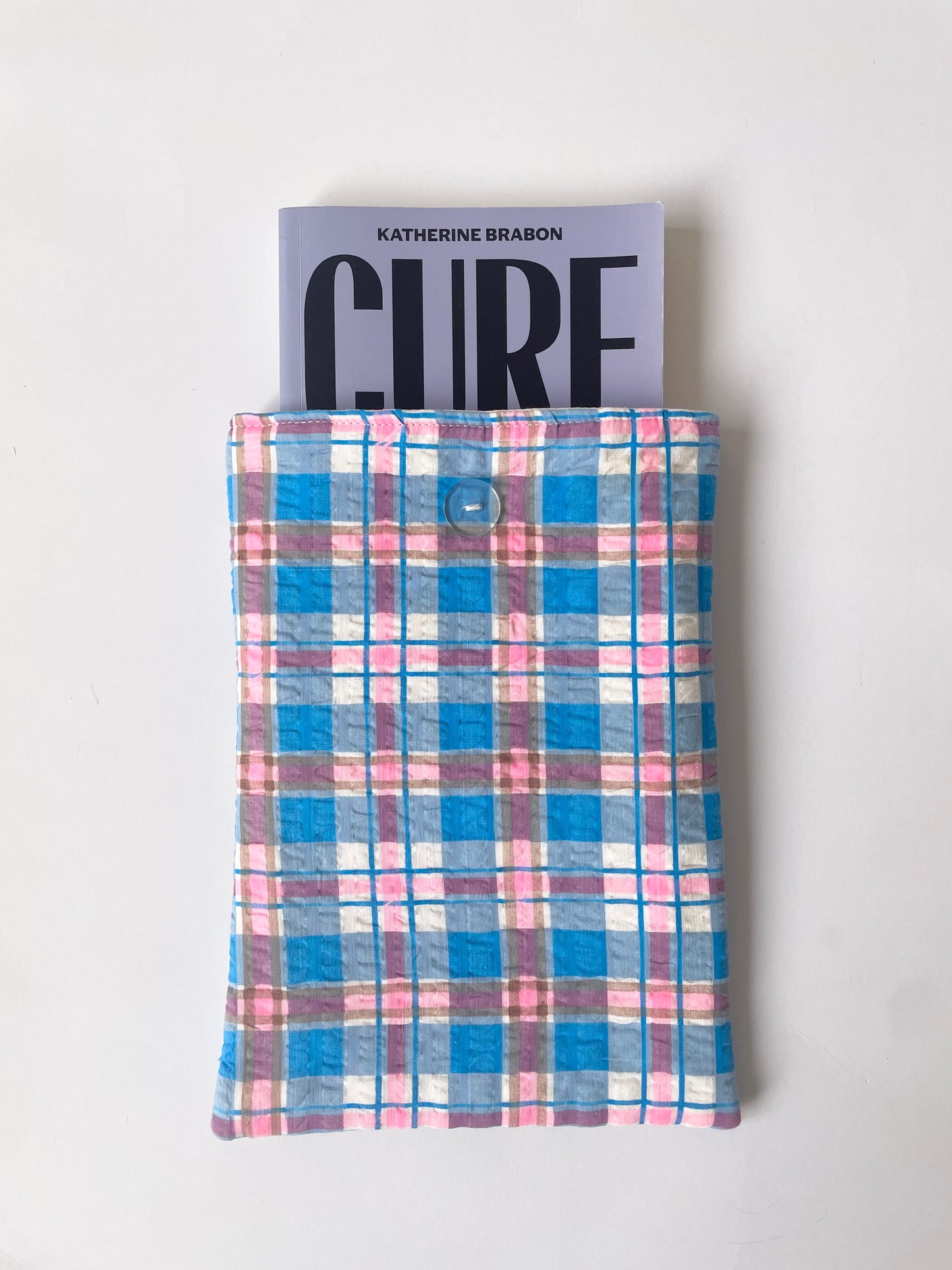 Berry Plaid Large Book Sleeve