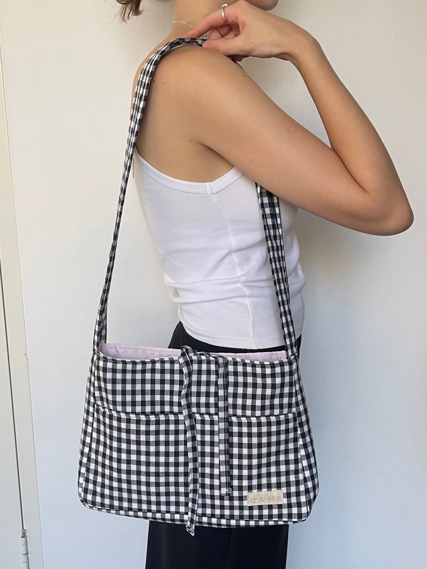 Gingham Mini Bow Bag