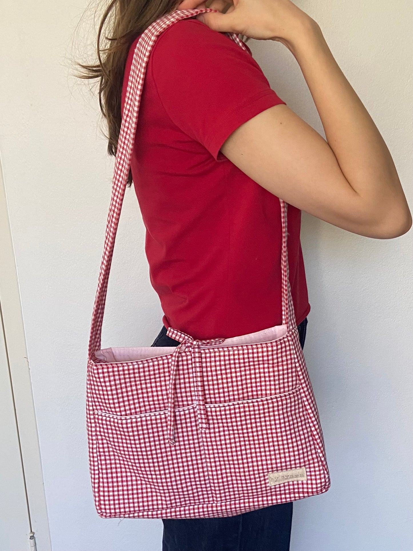 Red Gingham Mini Bow Bag