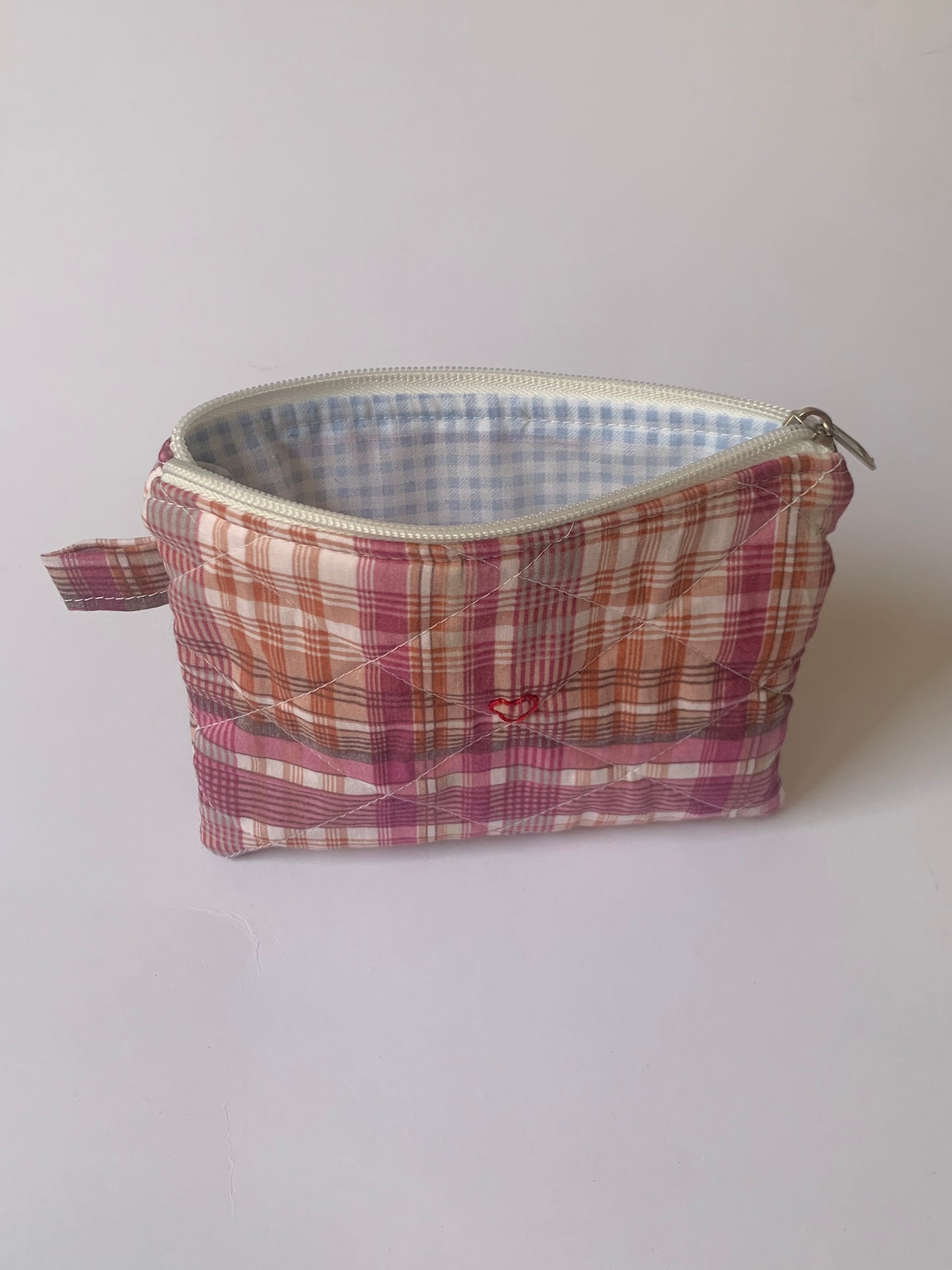 Pink Plaid Carry Pouch