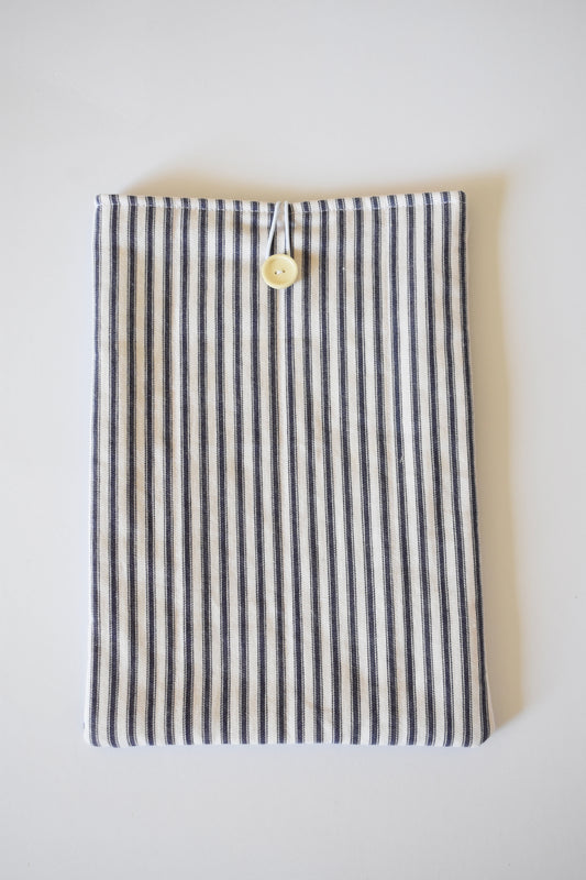 Navy Stripe Large Book Sleeve