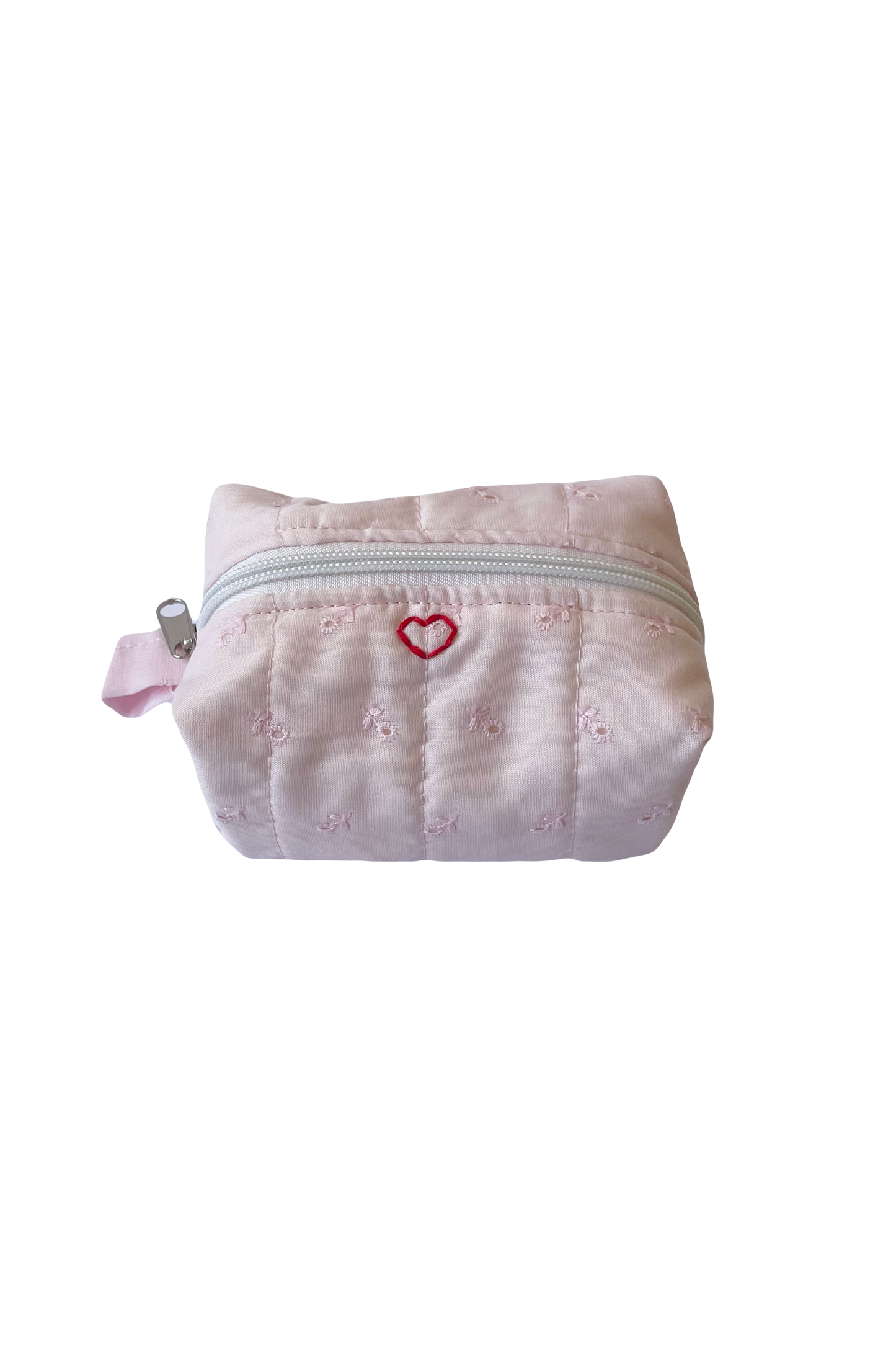 Pink Broderie Mini Makeup Bag