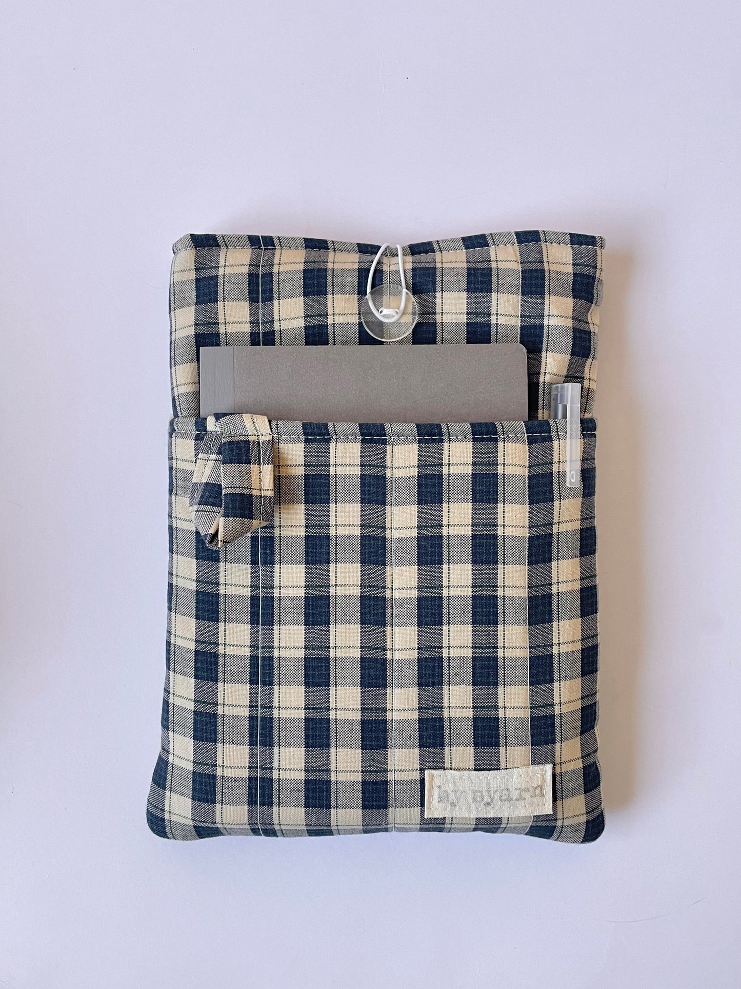 Cottage Blue Book Sleeve with Pocket