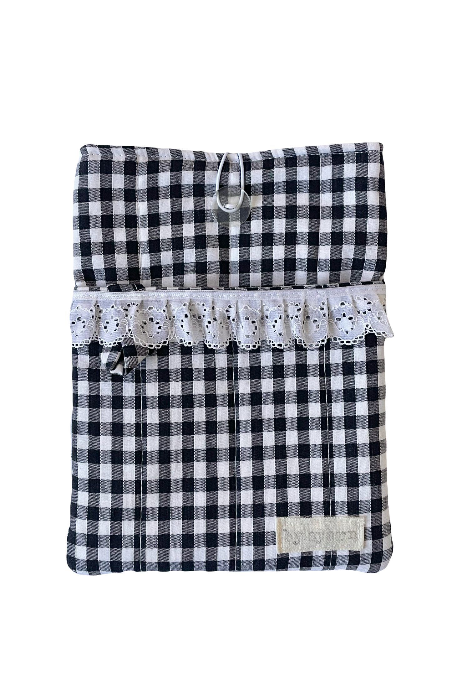 Gingham Book Sleeve with Pocket