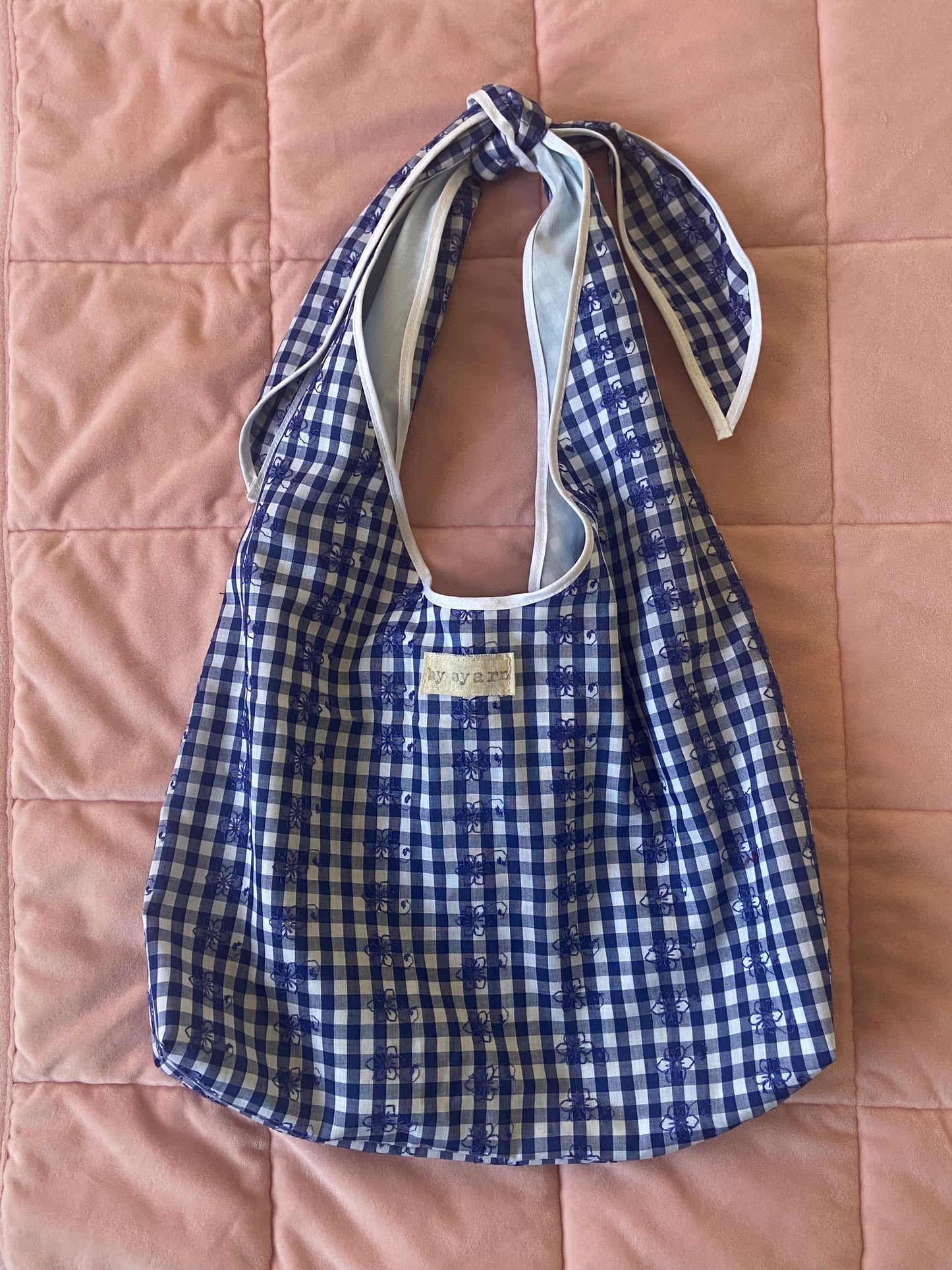 Blue Picnic Slouchy Bag