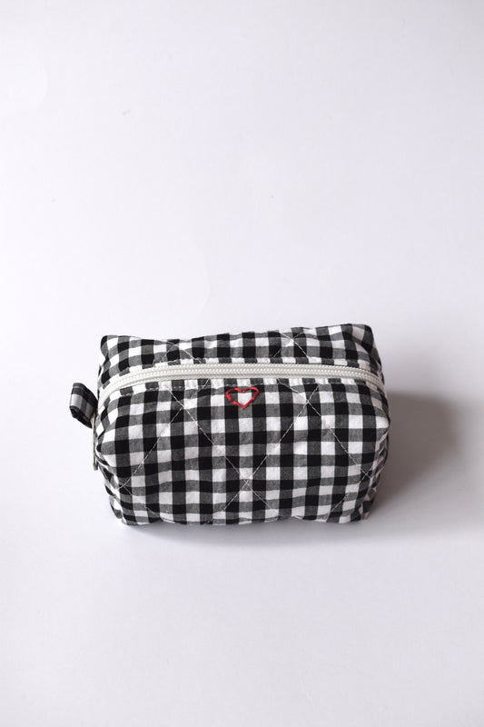 Gingham Mini Makeup Bag