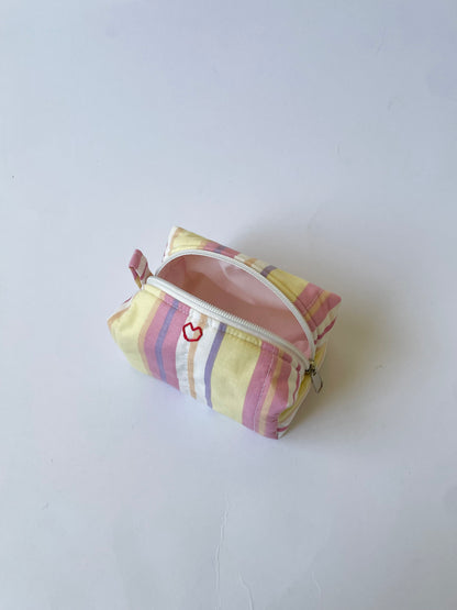 Summer Stripe Mini Makeup Bag