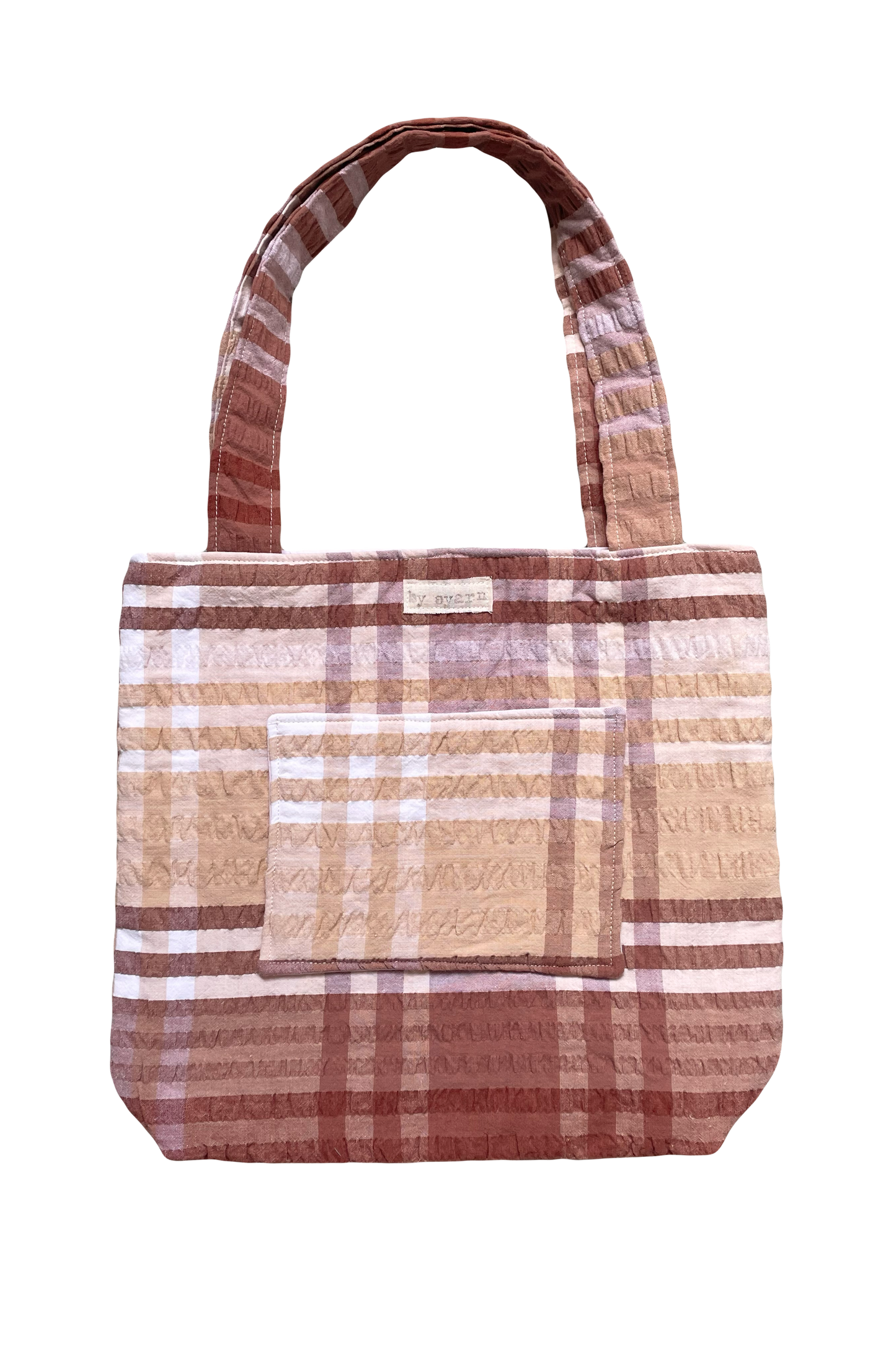 Brown Plaid Everyday Tote Bag