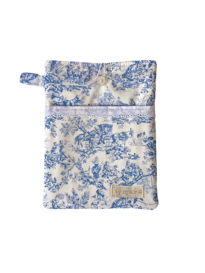 Toile De Jouy Book Sleeve with Pocket