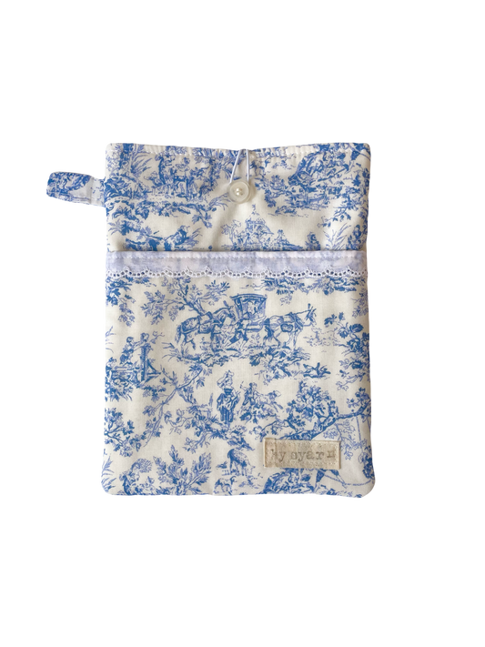 Toile De Jouy Book Sleeve with Pocket