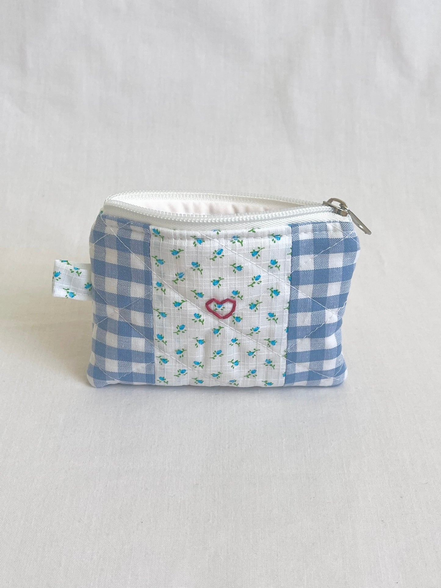 Blue Patchwork Mini Pouch