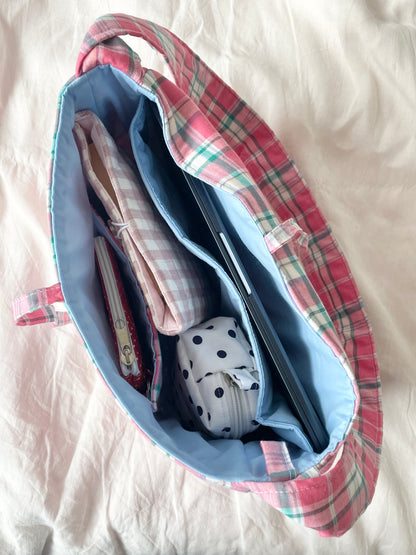 Pink Picnic Tote Bow Bag