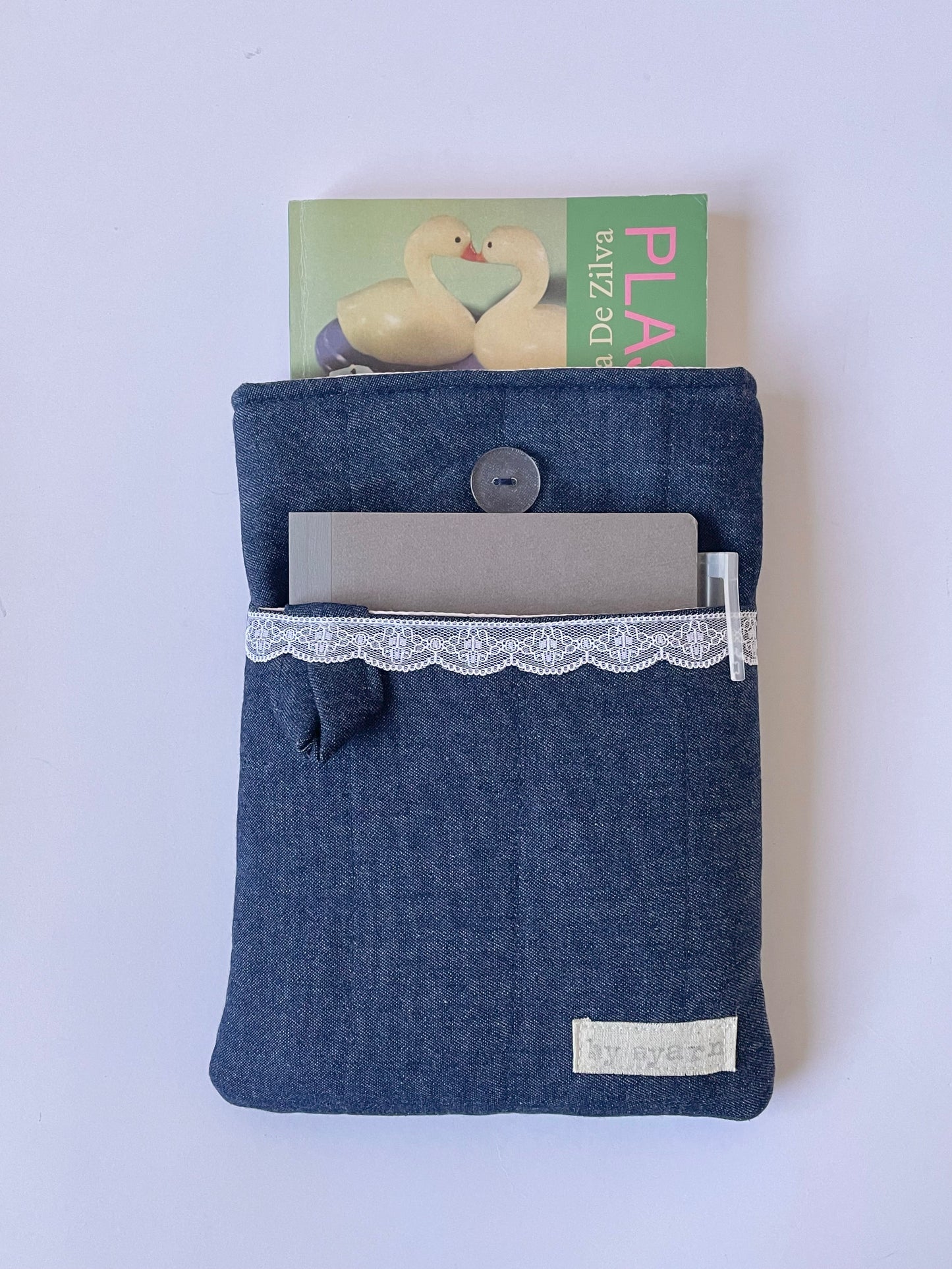 Denim Book Sleeve with Pocket