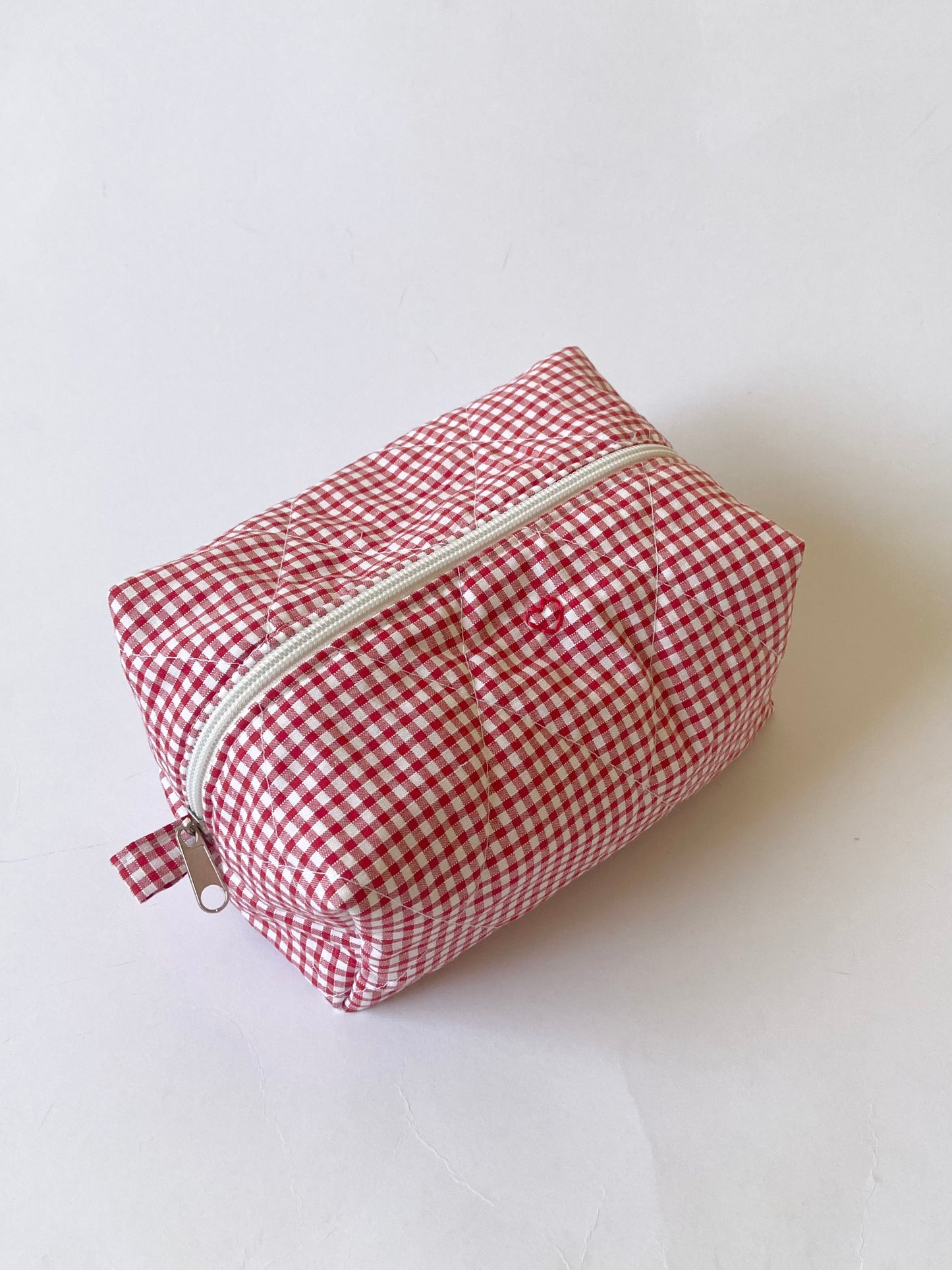 Red Gingham Jumbo Makeup Bag