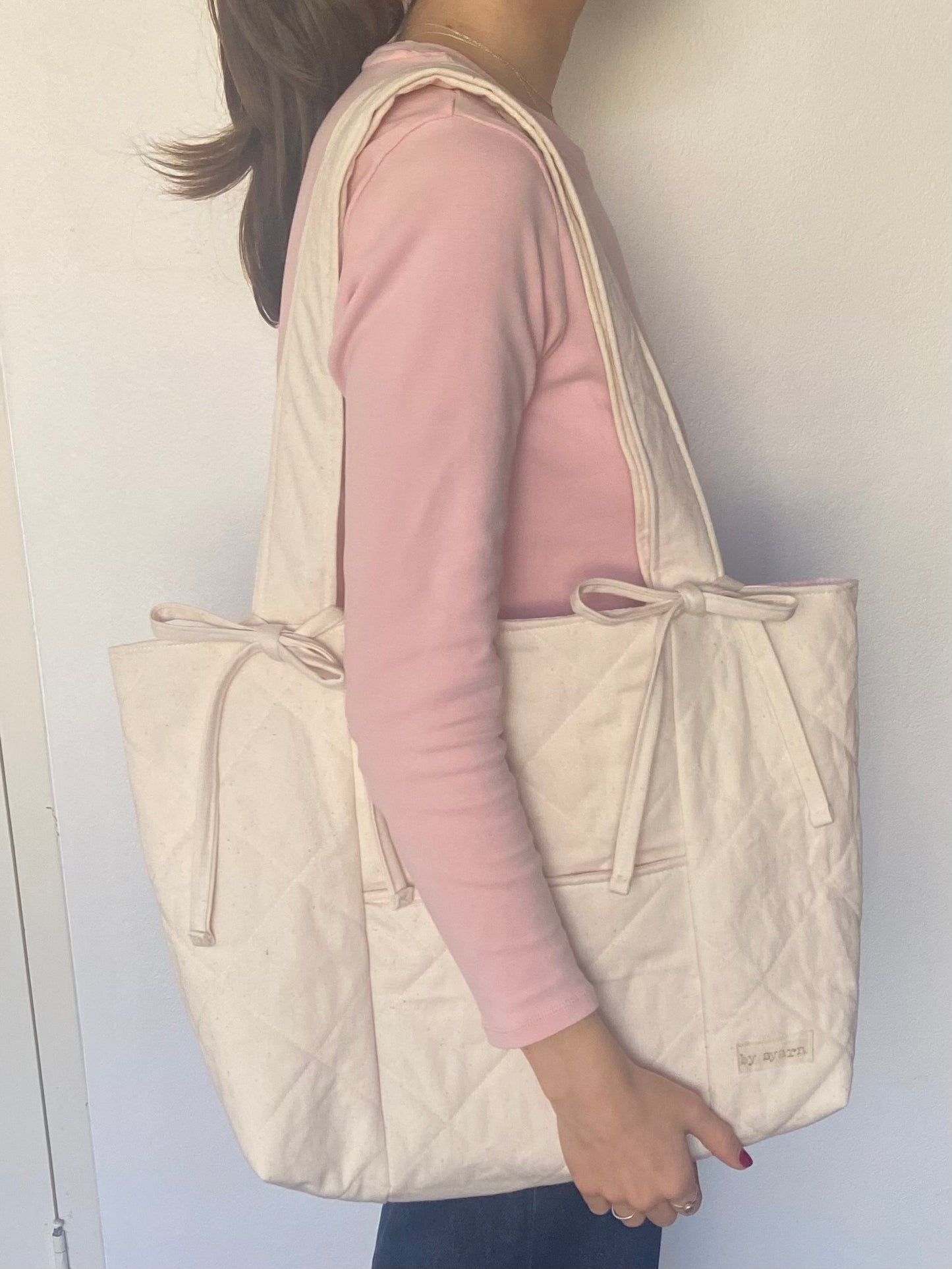 Calico Quilted Tote Bag
