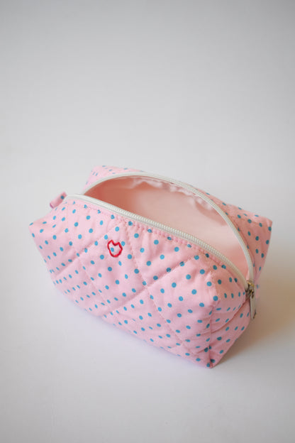 Pink Polka Makeup Bag
