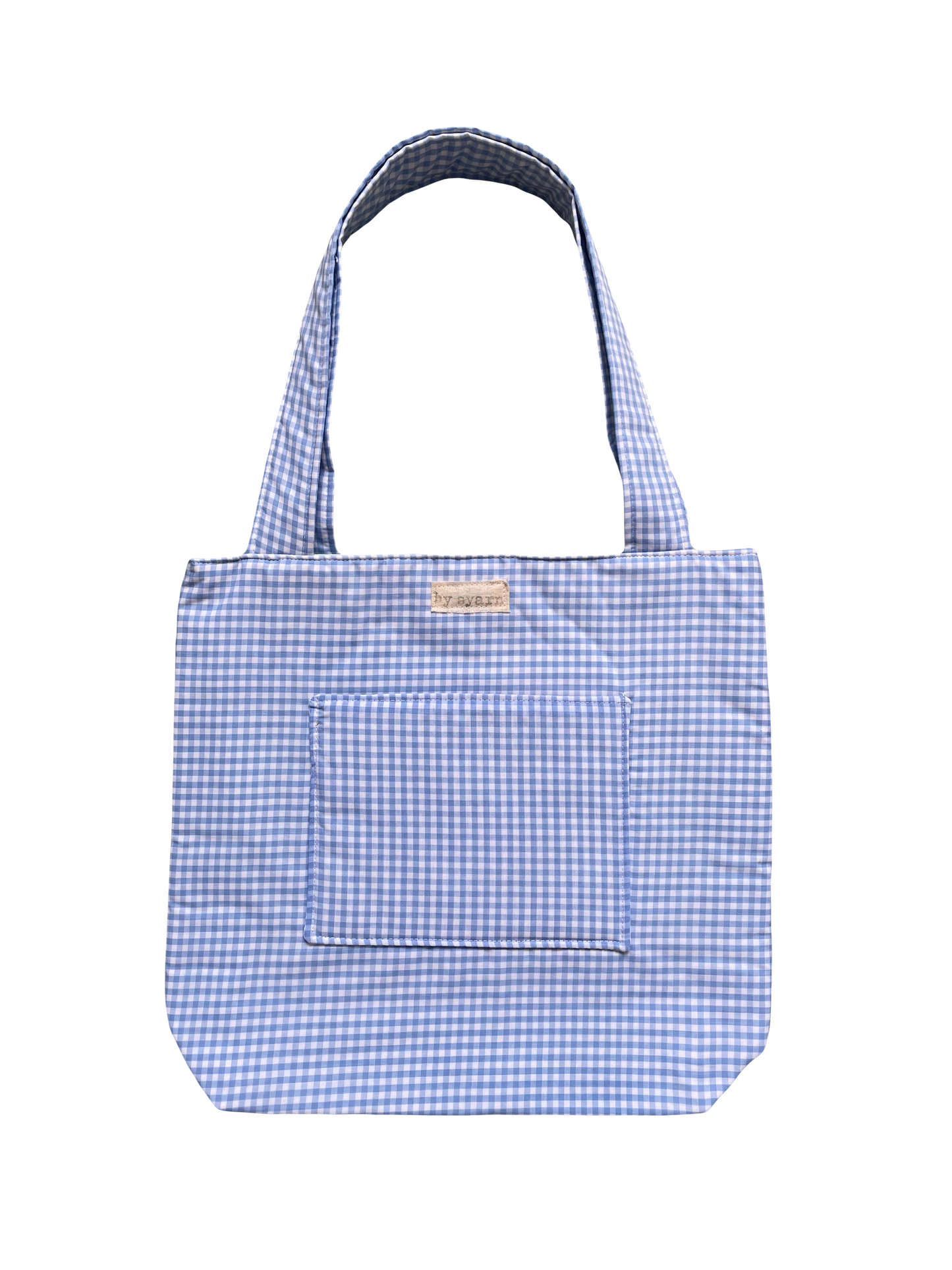 Blue Gingham Everyday Tote Bag