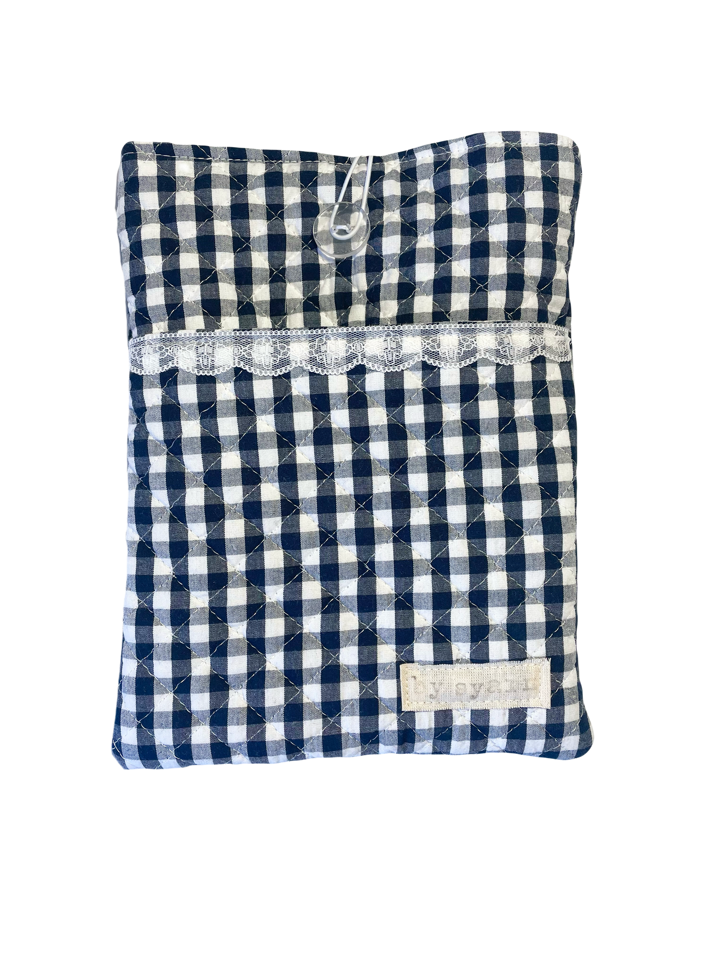 Gingham Book Sleeve with Pocket