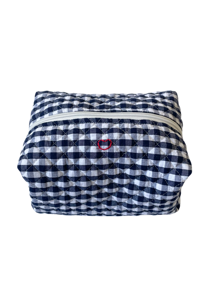 Gingham Jumbo Makeup Bag