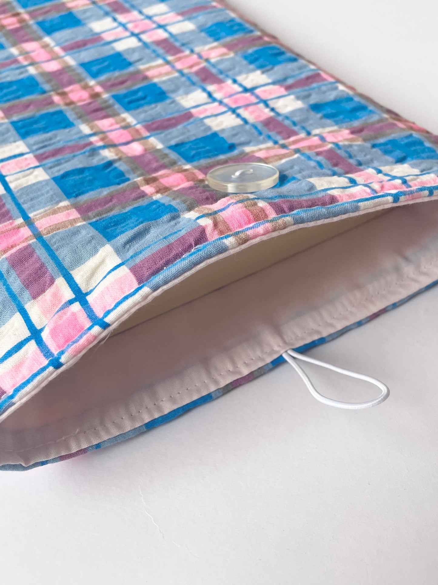 Berry Plaid Large Book Sleeve