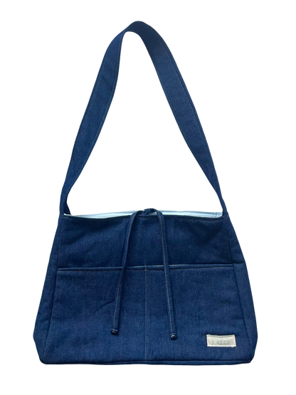 Denim Tote Bow Bag