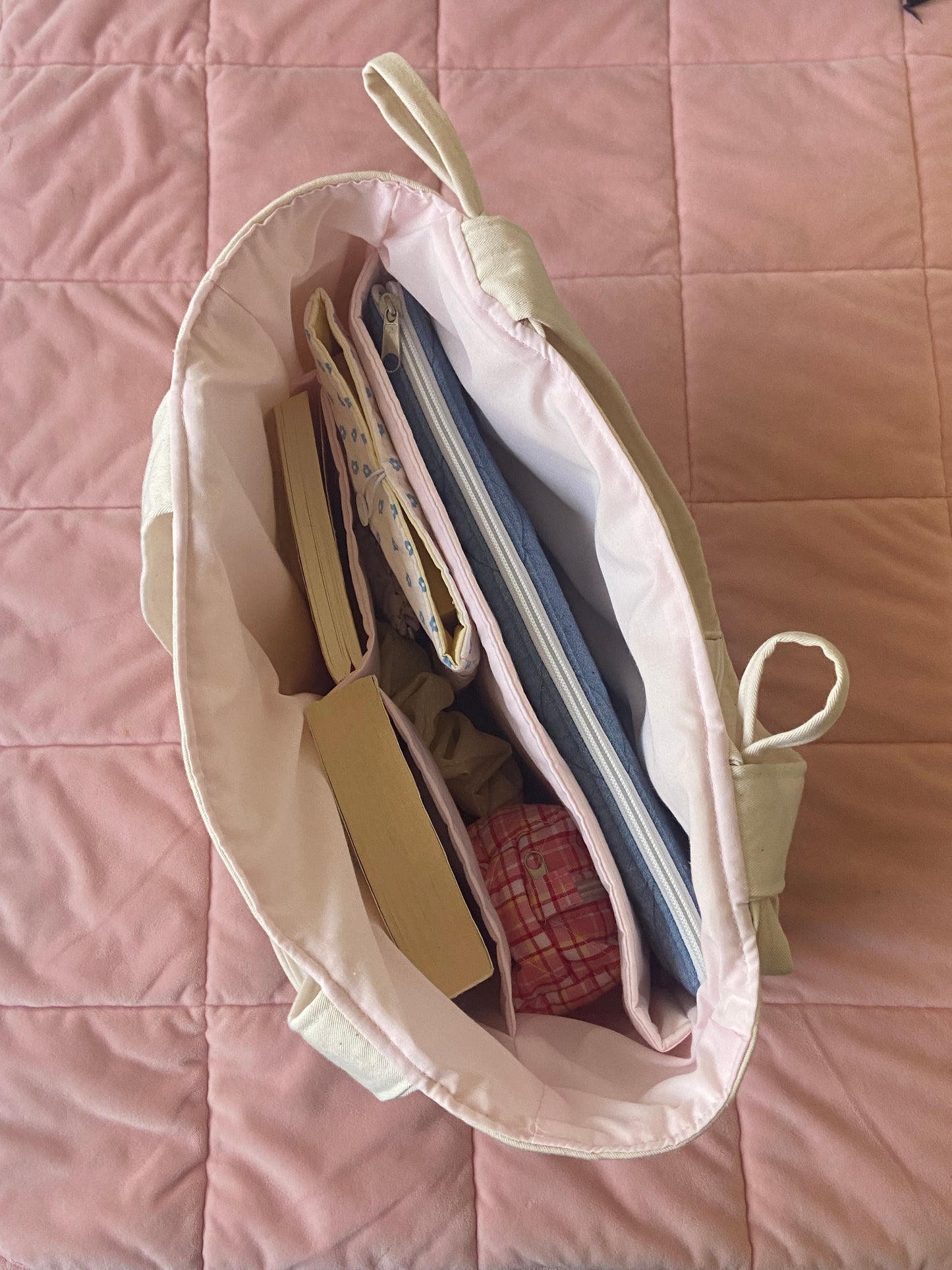 Calico Quilted Tote Bag