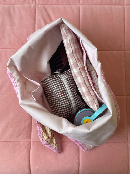 Pink Floral Slouchy Bag