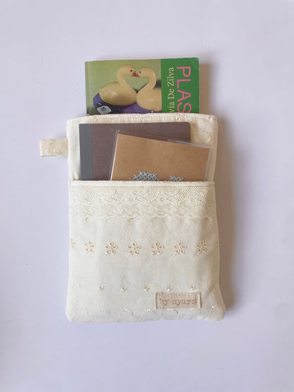 Whipped Cream Book Sleeve with Pocket