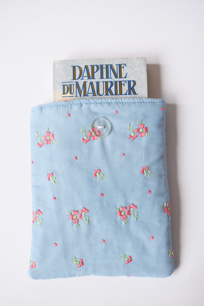 Blue Broderie E-Reader Sleeve