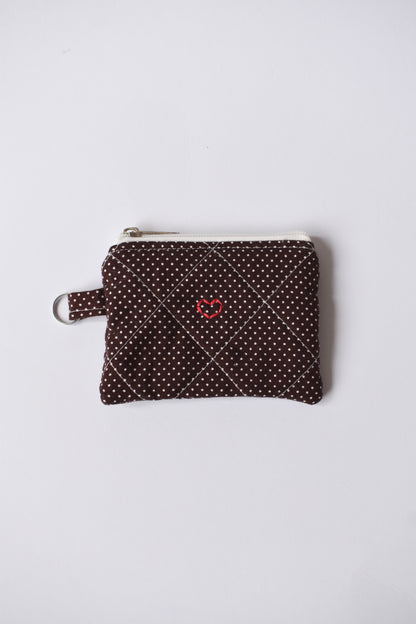 Brown Polka Mini Pouch
